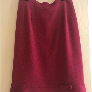 Fuchsia Mermaid Flared Pencil Skirt